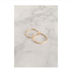 14k Yellow Solid Gold 10mm Seamless Hoops